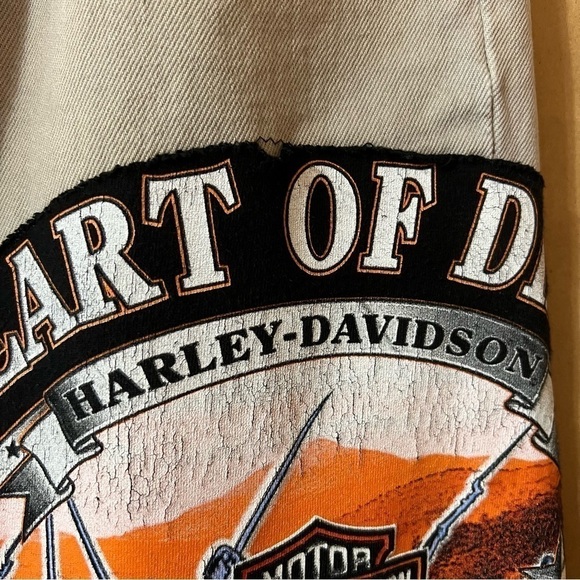 Levi's | Custom Harley Davidson Patch Vintage 550 Jeans Straight Leg Y2K Size 30 - Picture 6 of 16